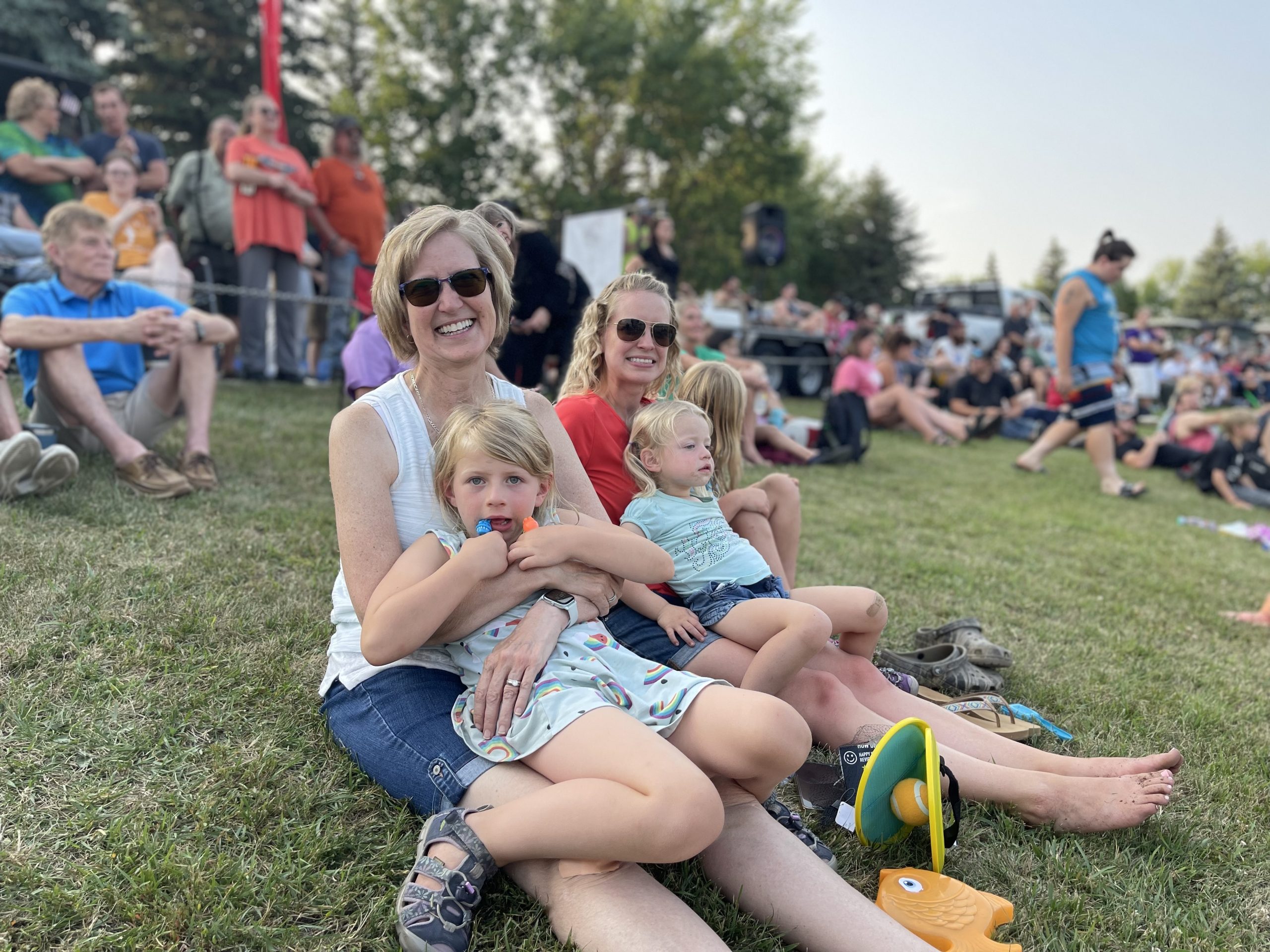 People enjoying the outdoors at McVille Days.